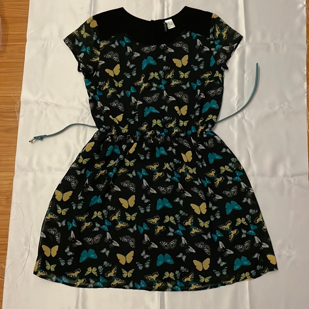 H&M Butterfly Pattern Dress
